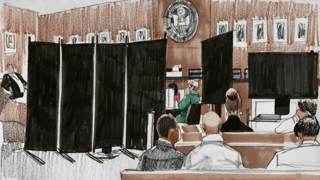 Sketch of R. Kelly's trial in Chicago