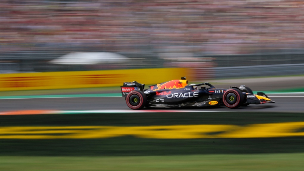 Red Bull driver Max Verstappen driving at Monza