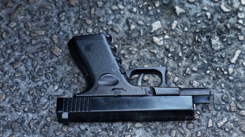 Toy pistol on the ground in Beirut, Lebanon