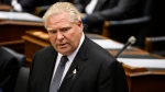 Ontario Premier Doug Ford speaks as province's legislature pay tribute to Queen Elizabeth in Toronto on Wednesday September 14, 2022. THE CANADIAN PRESS/Christopher Katsarov
