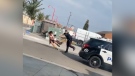 The Edmonton Police Service says they have reviewed a video of an officer shoving a woman, and there are no grounds for investigation by the EPS Professional Standards Branch.