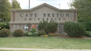 A Cape Breton University sign is seen in this undated file photo.