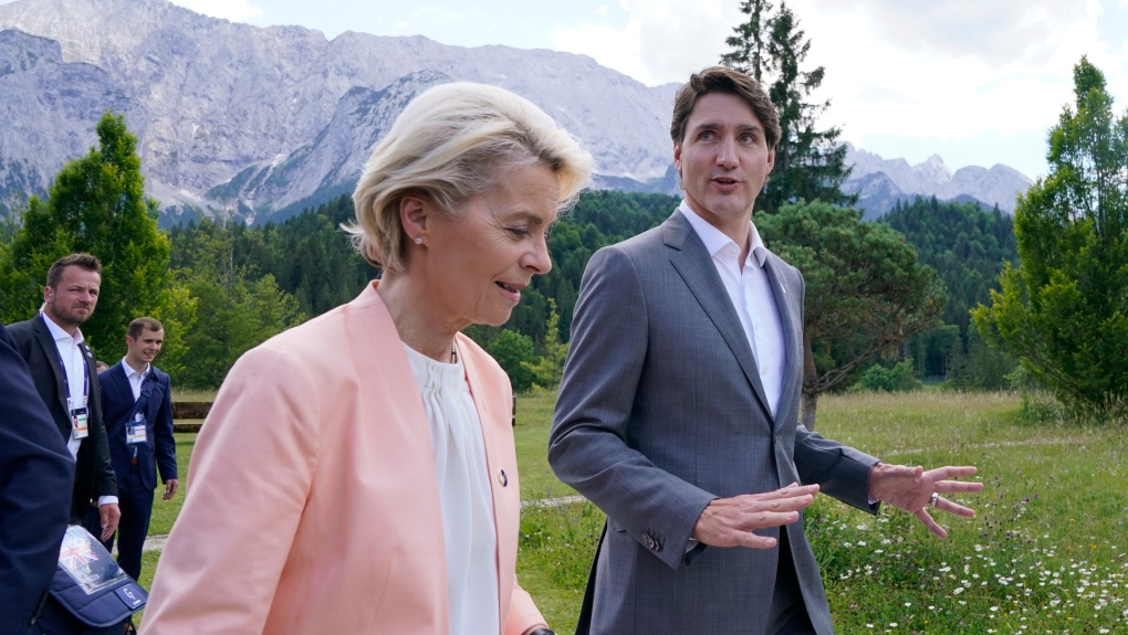 Ursula von der Leyen and Justin Trudeau