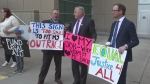 Lawyers protest outside Calgary courts