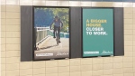 An advertisement is displayed at a subway station in Toronto (Shoshanna Saxe).

