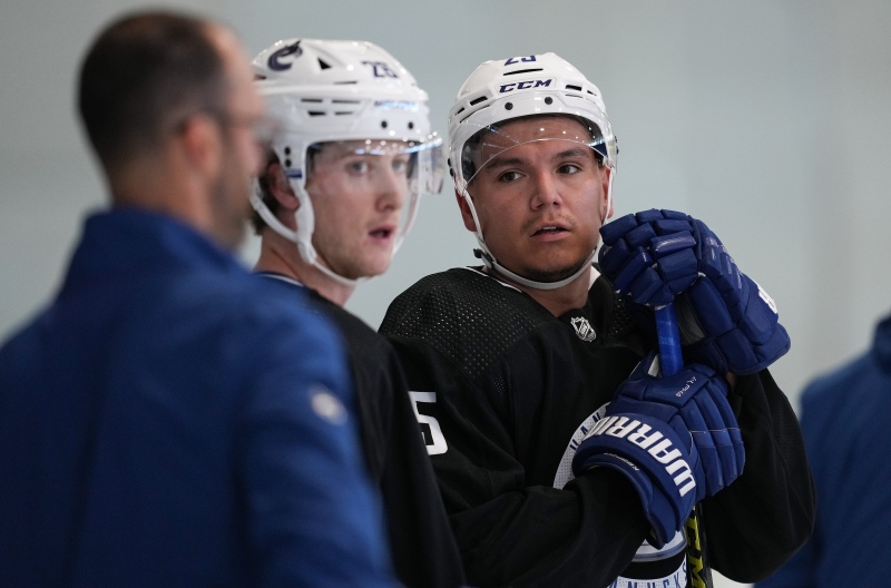 WHISTLER, B.C. -- A year after a heinous injury scuttled his hockey season, Brady Keeper is back with the Vancouver Canucks -- and looking to cement his spot on the team.