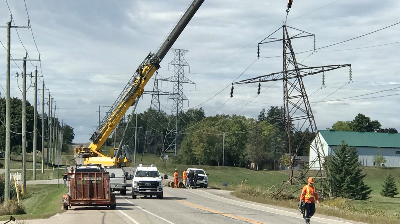 Hydro One crews are on scene working to repair the damage.
