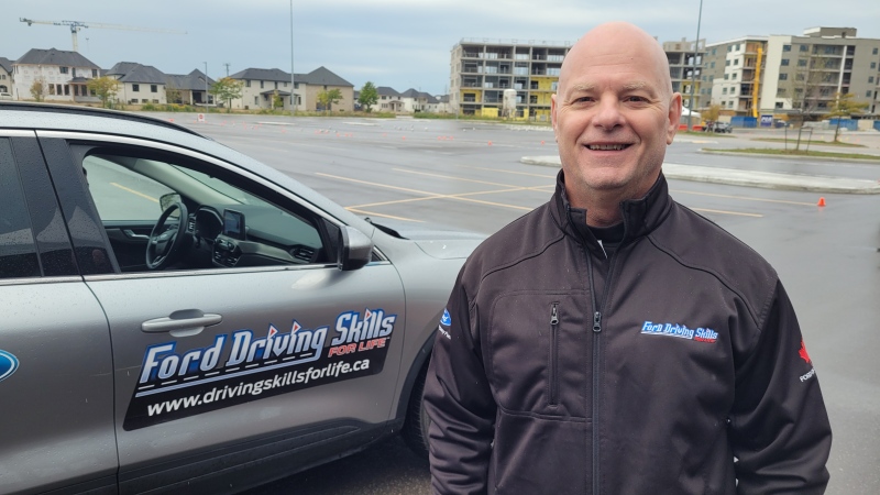 Canadian program manager Dave Drimmie of the Ford Driving Skills for Life program, as seen on September 24, 2022 in Tecumseh, Ont. (Sanjay Maru/CTV News Windsor)
