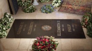 The final resting place of Queen Elizabeth II is shown at the King George VI Memorial Chapel at Windsor Castle. (The Royal Family)
