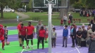 Our London Family basketball court 