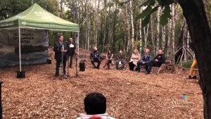 The Canadian Parks and Wilderness Society (CPAW) held an event to gather support for turning Assiniboine Forest into a national urban park. (Source: Mason DePatie/ CTV News Winnipeg)