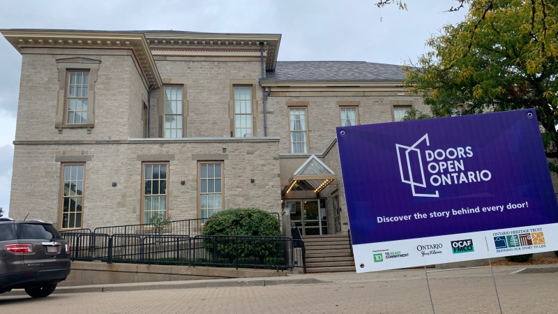 Mackenzie Hall in Windsor on September 25, 2022. The building, built in 1855, was recently restored after extensive work updating the mortar. (Rich Garton/CTV News Windsor)