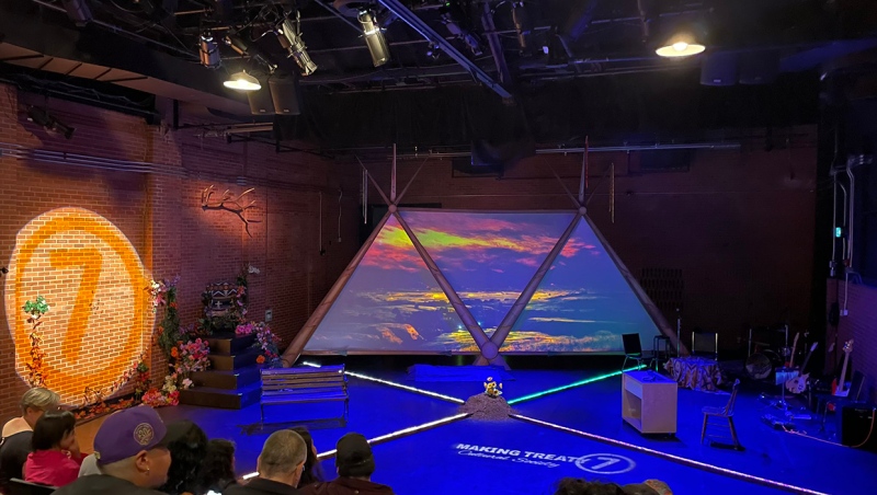 The set of Making Treaty 7's O'kosi, at the Pumphouse through Oct.1
