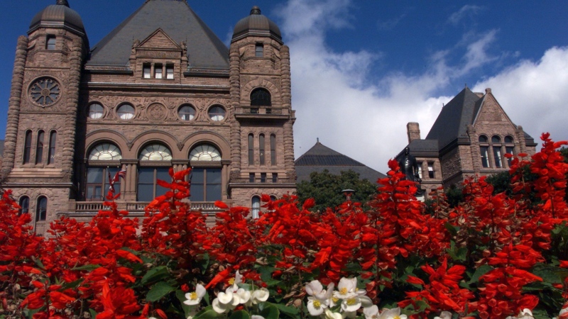 The Ontario Legislature building sits in Queen's Park in Toronto. (CP PHOTO/Frank Gunn)