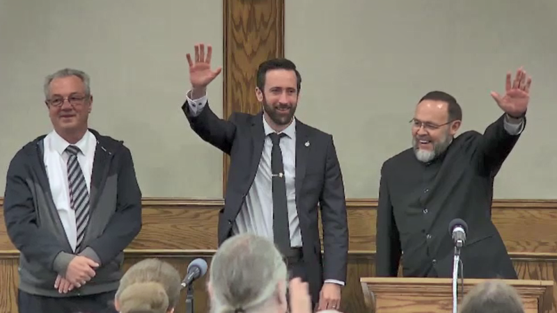 Former MPP Randy Hillier, former MP Derek Sloan, and Church of God Pastor Henry Hildebrandt are seen in this still image from a 2021 YouTube video. (File)