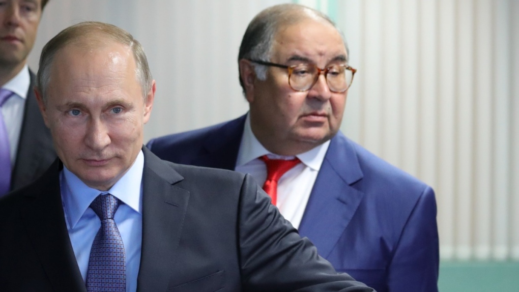 Vladimir Putin and Alisher Usmanov in 2017