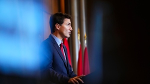 Prime Minister Justin Trudeau holds a press conference in Ottawa on Monday, Sept. 26, 2022. (THE CANADIAN PRESS/Sean Kilpatrick)