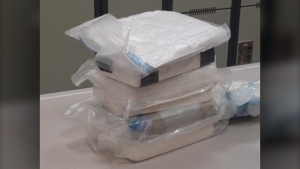 Calgary officers seized seven kilograms of cocaine during the Sept. 24 search of an Airbnb rental in Calgary's Beltline. (CPS)
