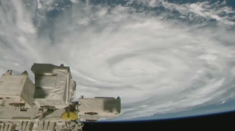 WATCH: View of Hurricane Ian from ISS