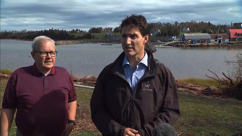 PM Trudeau tours storm damage in Atlantic Canada