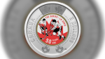 The Royal Canadian Mint is releasing a new $2 coin commemorating the 50th anniversary of Canada's victory over the Soviet Union in the 1972 Summit Series. (Royal Canadian Mint)