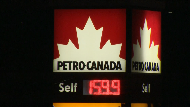 Some gas stations in Calgary were selling regular grade gasoline for 159.9 cents per litre as of Wednesday morning.