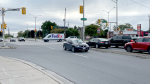 London police are investigating after a pedestrian was struck in the area of Southdale and Wellington Road on Sept. 28, 2022. (Sean Irvine/CTV News London)