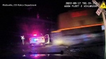 Trains hits police cruiser with suspect inside