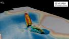Sonar image of the ship released by Bangor University.