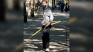 The Vancouver Police Department is asking the public for help identifying the suspect in the incident, which happened around 9:50 a.m. near the intersection of Dunsmuir and Cambie streets. (VPD)