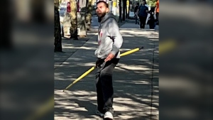 The Vancouver Police Department is asking the public for help identifying the suspect in the incident, which happened around 9:50 a.m. near the intersection of Dunsmuir and Cambie streets. (VPD)
