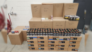 Tobacco products seized by Ontario Provincial Police during a traffic stop. (OPP)