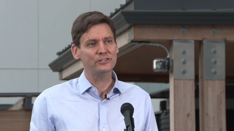 David Eby announces his plan to address housing affordability in B.C. at a Sept. 28, 2022 news conference. 