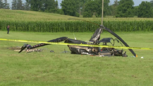 A helicopter crash near in Brantford has caused a number of rural roads to be closed off. (Source: David Ritchie) (July 25, 2021)