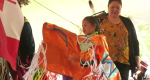 A young girl dances at the Otsenhákta Student Centre pow wow. (Source: Billy Shields/CTV News)