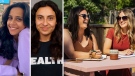 To the right, Ashna Mankotia, Jessica Rowat and Colleen Kormos to the centre, and Cassandra Melo to the right. These Canadian TikTokers are leading the charge for financial advice on FinTok. (Credit: pictures provided)
