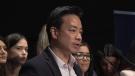 Vancouver mayoral candidate Ken Sim speaks during the unveiling of his ABC party's platform on Thursday, Sept. 29, 2022. (CTV)