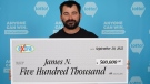 Squamish resident James Naabye won $500,000 playing the Extra in the Sept. 16, 2022 Lotto Max draw. (BCLC)