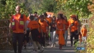 Survivors walk to former residential school site