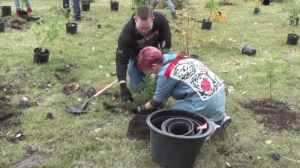 A total of 176 trees and shrubs will be planted in Scurfield Park, one for every person who died on Flight PS752 (Source: Gary Robson, CTV News Winnipeg)