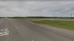 Highway 43 and Range Road 83 as seen from Google Street View in June 2013. 