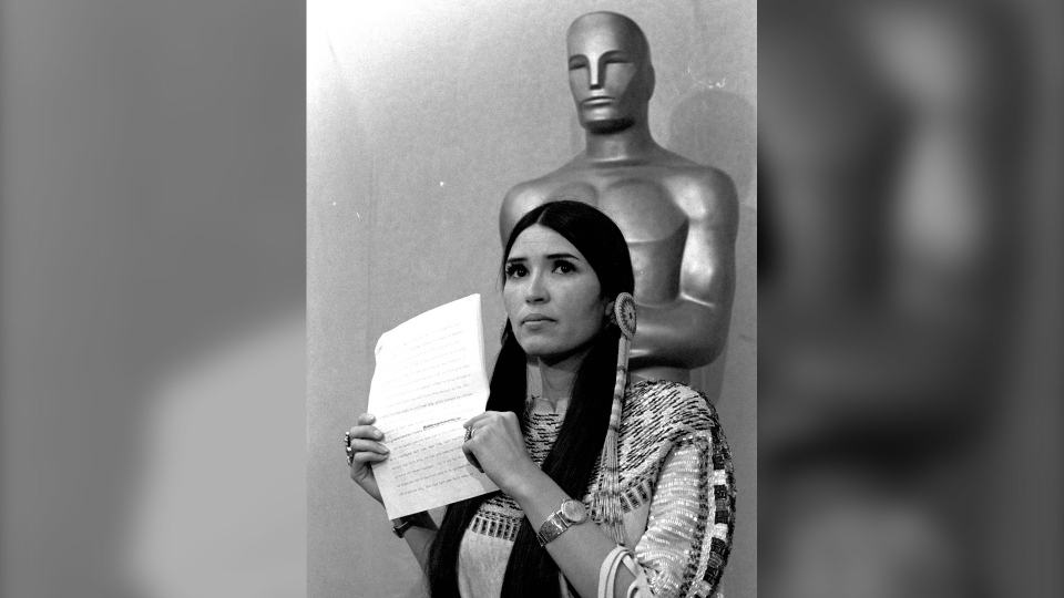 Sacheen Littlefeather at the Oscars in 1973