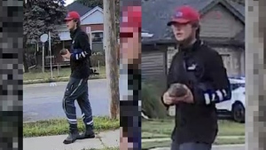 Images of a suspect in connection to a Brantford robbery. (Source: Brantford Police Service) (Oct. 3, 2022)