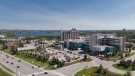 Aerial shot of Health Sciences North in Sudbury. (Supplied)