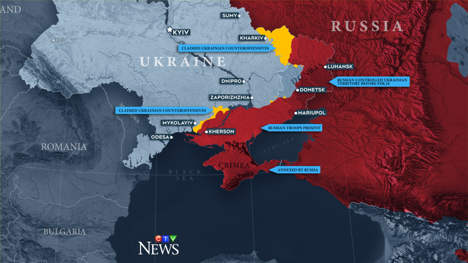 Assessed control of terrain in Ukraine, Oct. 3 202