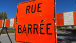 Road closed sign in Quebec. FILE PHOTO (Daniel J. Rowe/CTV News)
