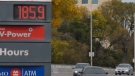 Gas prices in Winnipeg are now hovering around $1.85 per litre. Oct. 3, 2022. (Source: Josh Crabb/CTV News)