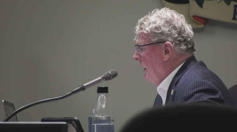 Outgoing Orillia Mayor Steve Clarke helms one of his final meetings on Mon. Oct. 3, 2022 (Dana Roberts/CTV News Barrie) 