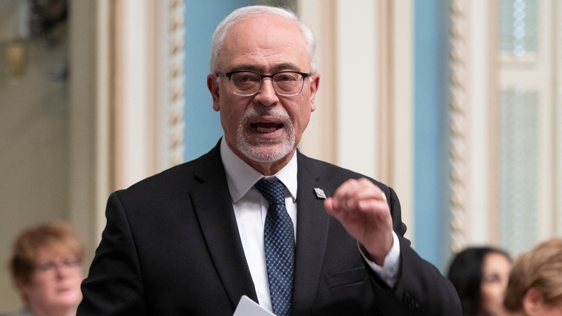 Quebec Liberal Opposition finance critic Carlos Leitao responds to the presentation of the budget speech by Quebec Finance Minister Eric Girard his budget speech, Tuesday, March 10, 2020 at the Quebec legislature.. THE CANADIAN PRESS/Jacques Boissinot