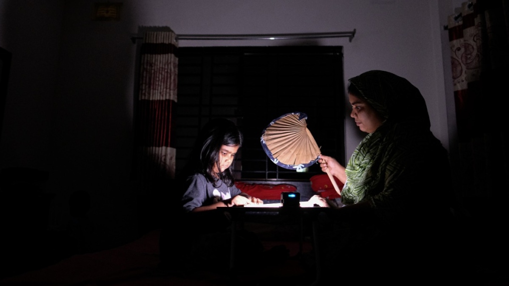 During a power cut in Dhaka, Bangladesh